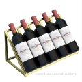 Right triangle iron wine rack